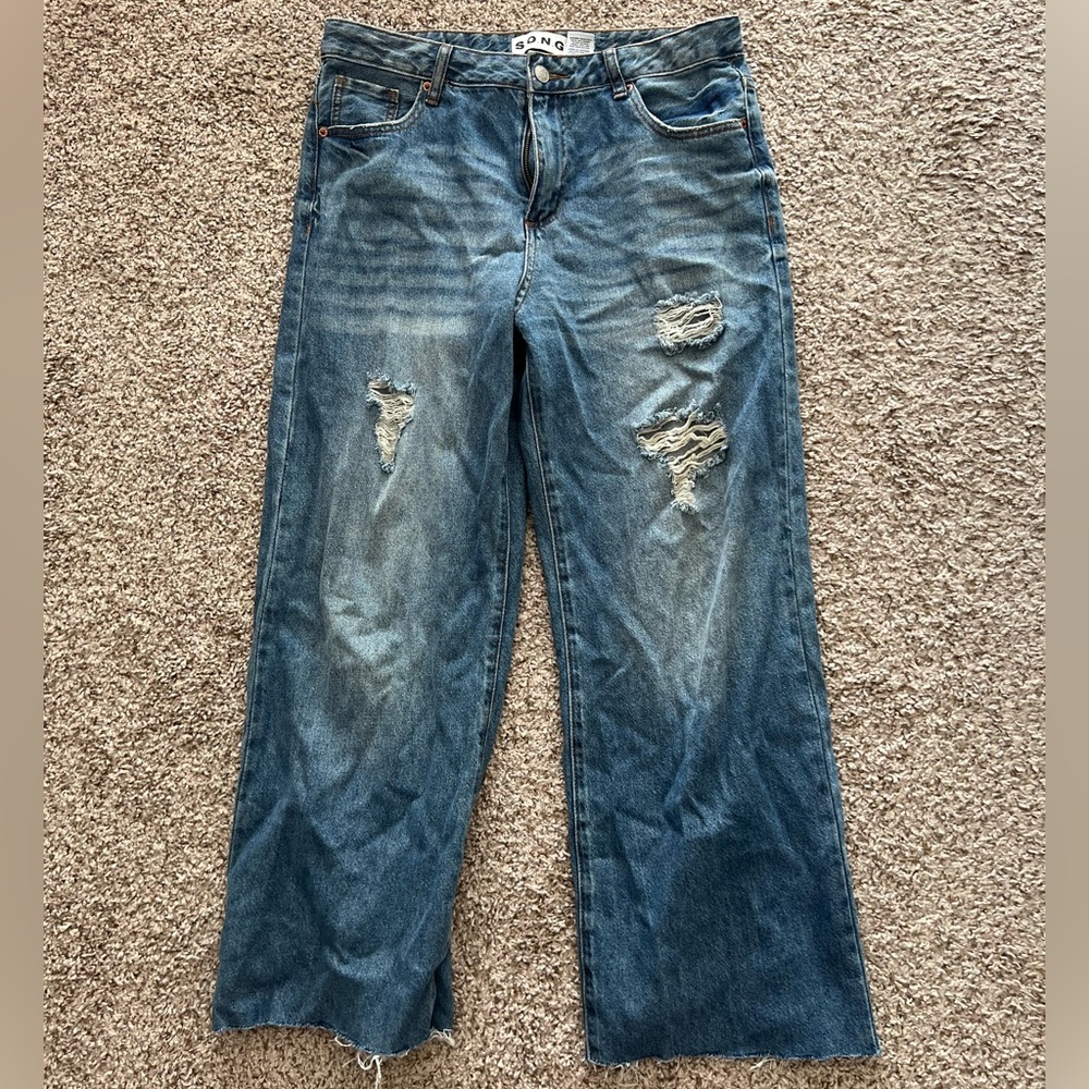 S.O.N.G. Low Rise Wide Leg Jeans Juniors Women Size 29/9